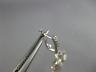 ESTATE LARGE 1.08CT DIAMOND 14K WHITE GOLD FLOWER OPEN FILIGREE HANGING EARRINGS