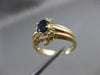 ESTATE .90CT DIAMOND & AAA OVAL SAPPHIRE 14KT YELLOW GOLD ENGAGEMENT RING #19569