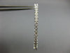 ESTATE LARGE 3.23CT DIAMOND 18KT WHITE GOLD 3D ETERNITY HOOP HANGING EARRINGS