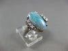 ANTIQUE WIDE .16CT ROUND DIAMOND & AAA OPAL 14K WHITE GOLD 3D CLASSIC OVAL RING