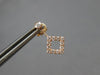 ESTATE .30CT DIAMOND 14KT ROSE GOLD 3D OPEN SQUARE CLASSIC HANGING EARRINGS