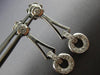 ESTATE .35CT DIAMOND 14KT WHITE GOLD 3D CLASSIC CIRCULAR HANGING EARRINGS #15178