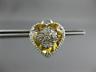 ESTATE EXTRA LARGE 15.37CT DIAMOND & AAA YELLOW TOPAZ 14K WHITE GOLD 3D EARRINGS
