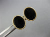 ESTATE ONYX 14KT YELLOW GOLD CLASSIC HANDCRAFTED OVAL MILGRAIN CUFF LINKS #26423