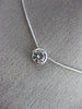 ESTATE .41CT DIAMOND 14KT WHITE GOLD 3D CLASSIC SOLITAIRE FLOATING PENDANT #3210