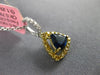 .91CT WHITE & FANCY YELLOW DIAMONDS & AAA SAPPHIRE 18KT GOLD 3D TRILLION PENDANT