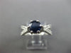 ESTATE 1.51CT DIAMOND & AAA SAPPHIRE 18KT WHITE GOLD 3D ENGAGEMENT RING #26119