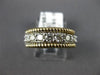 ESTATE WIDE 1.02CT DIAMOND 14KT 2 TONE GOLD SEMI ETERNITY ROPE ANNIVERSARY RING