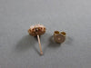 ESTATE LARGE .77CT ROUND DIAMOND 18KT ROSE GOLD 3D CLUSTER HALO STUD EARRINGS