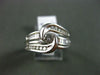 ESTATE WIDE .72CT DIAMOND 14KT WHITE GOLD 3D SEMI BEZEL FRIENDSHIP PROMISE RING