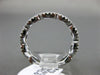 ESTATE .86CT DIAMOND 18KT WHITE GOLD 3D 9 STONE 3/4TH ETERNITY ANNIVERSARY RING