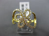 ESTATE WIDE .64CT ROUND DIAMOND 18KT YELLOW GOLD OPEN FLYING BUTTERFLY FUN RING