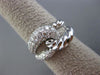 ESTATE 1.14CT ROUND DIAMOND 18KT WHITE GOLD 3D MULTI ROW INFINITY LOVE KNOT RING