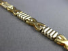 ESTATE 14KT WHITE & YELLOW GOLD 3D HANDCRAFTED X SHAPE LOVE BRACELET #22722