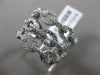 ESTATE LARGE 1.12CT DIAMOND 18KT WHITE GOLD MULTI ROW BY THE YARD LOVE KNOT RING
