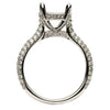 ESTATE LARGE .62CT DIAMOND 18KT WHITE GOLD 3D 3 ROW SEMI MOUNT ENGAGEMENT RING