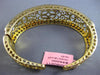 ESTATE WIDE .65CT DIAMOND 14K YELLOW GOLD 3D FILIGREE GRADUATING BANGLE BRACELET