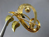 ANTIQUE AAA SOUTH SEA PEARL 18KT ROSE & YELLOW GOLD LEAF HEART PIN BROOCH #23698