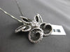 ESTATE LARGE 1.0CT DIAMOND 18KT WHITE & BLACK GOLD FLOWER STAR FLOATING PENDANT