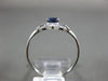 ESTATE .73CT DIAMOND & AAA SAPPHIRE 18KT WHITE GOLD FLOWER FILIGREE PROMISE RING