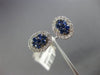 ESTATE .81CT DIAMOND & AAA SAPPHIRE 14KT WHITE GOLD 3D DOUBLE OVAL CLUSTER RING