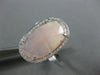 ESTATE LARGE .14CT DIAMOND & AAA EXTRA FACET PINK QUARTZ 14K WHITE GOLD FUN RING