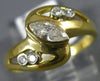 ANTIQUE WIDE .33CT DIAMOND 14KT YELLOW GOLD 3D PROMISE FRIENDSHIP RING #12081