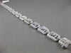 ESTATE WIDE 1.40CT DIAMOND 14KT WHITE GOLD 3D FILIGREE MILGRAIN TENNIS BRACELET