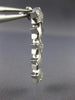 ESTATE .50CT DIAMOND 14KT WHITE GOLD PAVE SHOOTING STAR HANGING EARRINGS #14232