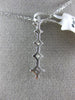 ESTATE LARGE .50CT PRINCESS DIAMOND 14K WHITE GOLD 3D JOURNEY GRADUATING PENDANT