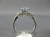 ESTATE 1.42CT DIAMOND & AAA OVAL CUT AQUAMARINE 14KT WHITE GOLD ENGAGEMENT RING