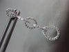 ESTATE .55CT DIAMOND 14KT WHITE GOLD CIRCLE OF LIFE TEAR DROP HANGING EARRINGS