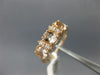 ESTATE .96CT ROUND DIAMOND & AAA OVAL MORGANITE 14KT ROSE GOLD ANNIVERSARY RING