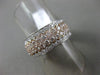 ESTATE WIDE 1.79CT 18KT WHITE & ROSE GOLD 3D MULTI ROW ZIG ZAG ANNIVERSARY RING