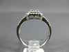 ESTATE .62CT DIAMOND 18KT WHITE GOLD 3D CLASSIC CLUSTER SQUARE ENGAGEMENT RING