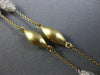 ESTATE 1.35CT DIAMOND 14K WHITE & YELLOW GOLD MATTE SHINNY BY THE YARD NECKLACE