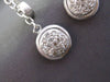 ESTATE .32CT DIAMOND 14KT WHITE GOLD MULTI STRAND CIRCULAR DROP HANGING EARRINGS