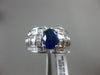 ESTATE WIDE 3.27CT DIAMOND & AAA SAPPHIRE 18KT WHITE GOLD 3D ENGAGEMENT RING