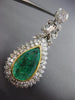 ANTIQUE LARGE 15.20CT OLD MINE DIAMOND & EMERALD 14K TWO TONE GOLD HALO EARRINGS