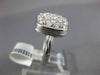 ESTATE WIDE 1CT DIAMOND 14KT WHITE GOLD CLUSTER SQUARE HAMMERED ANNIVERSARY RING