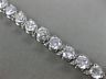 ESTATE WIDE 7.0CT ROUND DIAMOND 14K WHITE GOLD 3D CLASSIC LUCIDA TENNIS BRACELET