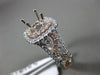 ESTATE LARGE .92CT DIAMOND 14KT WHITE & ROSE GOLD 3D SEMI MOUNT ENGAGEMENT RING