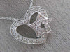ESTATE .28CT DIAMOND 18KT WHITE GOLD 3D CLASSIC OPEN HEART STAR FLOATING PENDANT