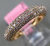 ESTATE .80CT PINK DIAMOND 18KT ROSE GOLD PAVE CLASSIC ETERNITY ANNIVERSARY RING