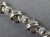 ANTIQUE 1.15CT ROUND CUT DIAMOND 14K WHITE GOLD CLASSIC CROSSOVER BRACELET #3150