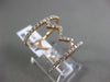 ESTATE LARGE .67CT ROUND DIAMOND 18KT ROSE GOLD 3D ZIG ZAG OPEN LOVE FUN RING