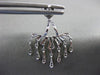 ESTATE LARGE .23CT DIAMOND 14KT WHITE GOLD BUTTERFLY CHANDELIER HANGING EARRINGS