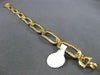 ESTATE WIDE 14KT YELLOW GOLD ELONGATED DIAMOND CUT ITALIAN LINK TOGGLE BRACELET