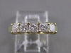 ESTATE .78CT PRINCESS DIAMOND ANNIVERSARY 14K YELLOW GOLD 3D WEDDING RING #16881