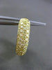 ESTATE WIDE 3.22CT FANCY YELLOW DIAMOND 18K YELLOW GOLD 3D DOUBLE SIDED EARRINGS